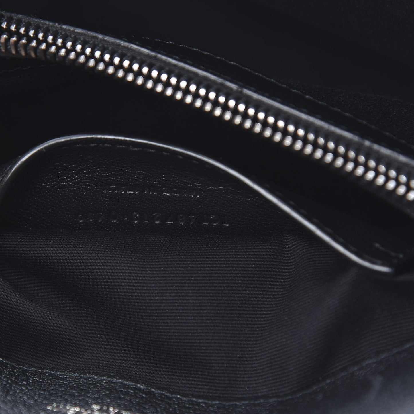 Sheepskin Matelasse Chevron Monogram Medium College Bag Black