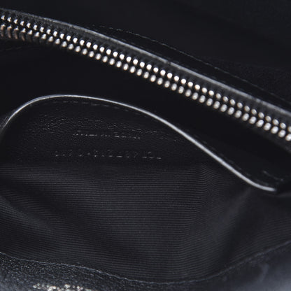 Saint Laurent Sheepskin Matelasse Chevron Monogram Medium College Bag Black 7 of 12