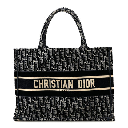 Christian Dior Oblique Velvet Medium Book Tote Blue Multicolor 1 of 12