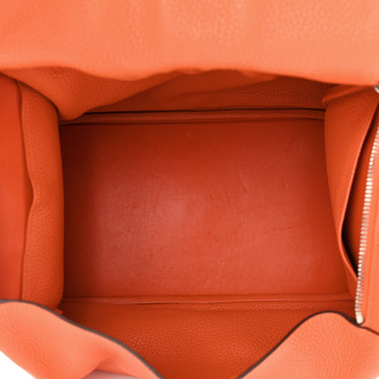 Hermes Taurillon Clemence Lindy 30 Orange 5 of 14
