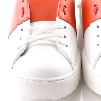 Valentino Garavani Calfskin Womens Rockstud Open Sneakers 41 White Goldfish 10 of 12