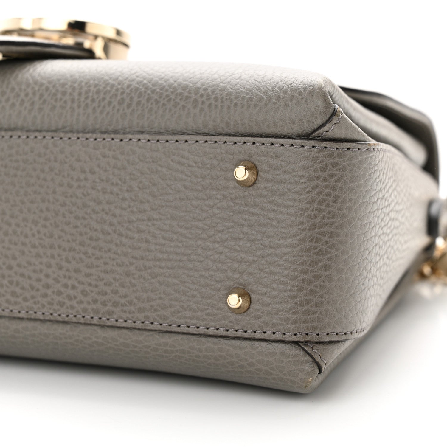 Gucci Dollar Calfskin Interlocking G Top Handle Shoulder Bag Loess 10 of 10