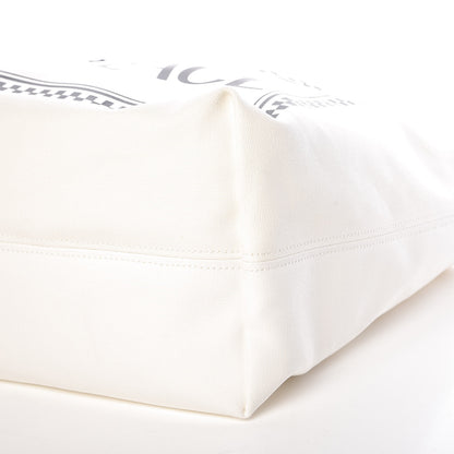 Versace Canvas Logo Tote Black White 8 of 8