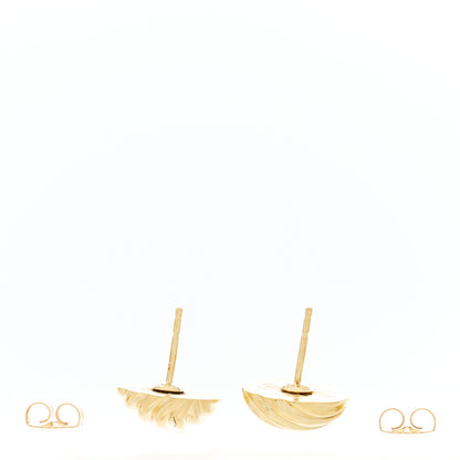 David Yurman 18K Yellow Gold 14mm Sculpted Cable Earrings 2 of 3