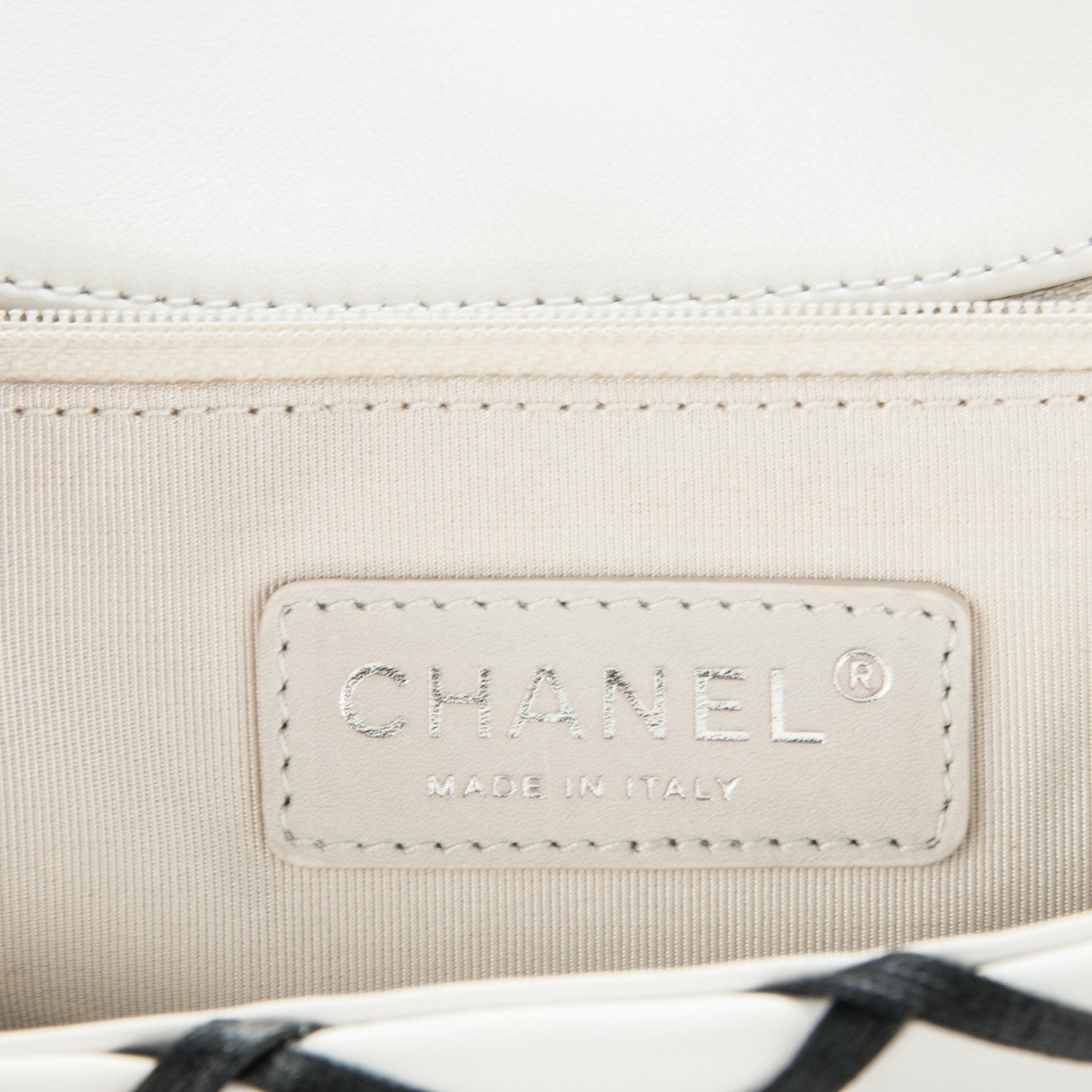Chanel Lambskin Jumbo Canebiers Net Flap White 6 of 7
