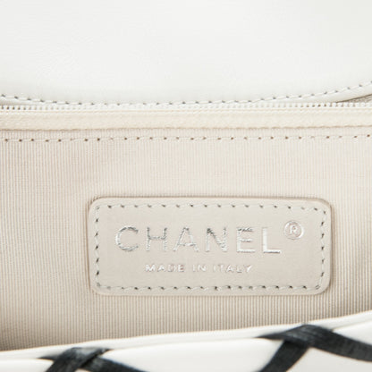 Chanel Lambskin Jumbo Canebiers Net Flap White 6 of 7