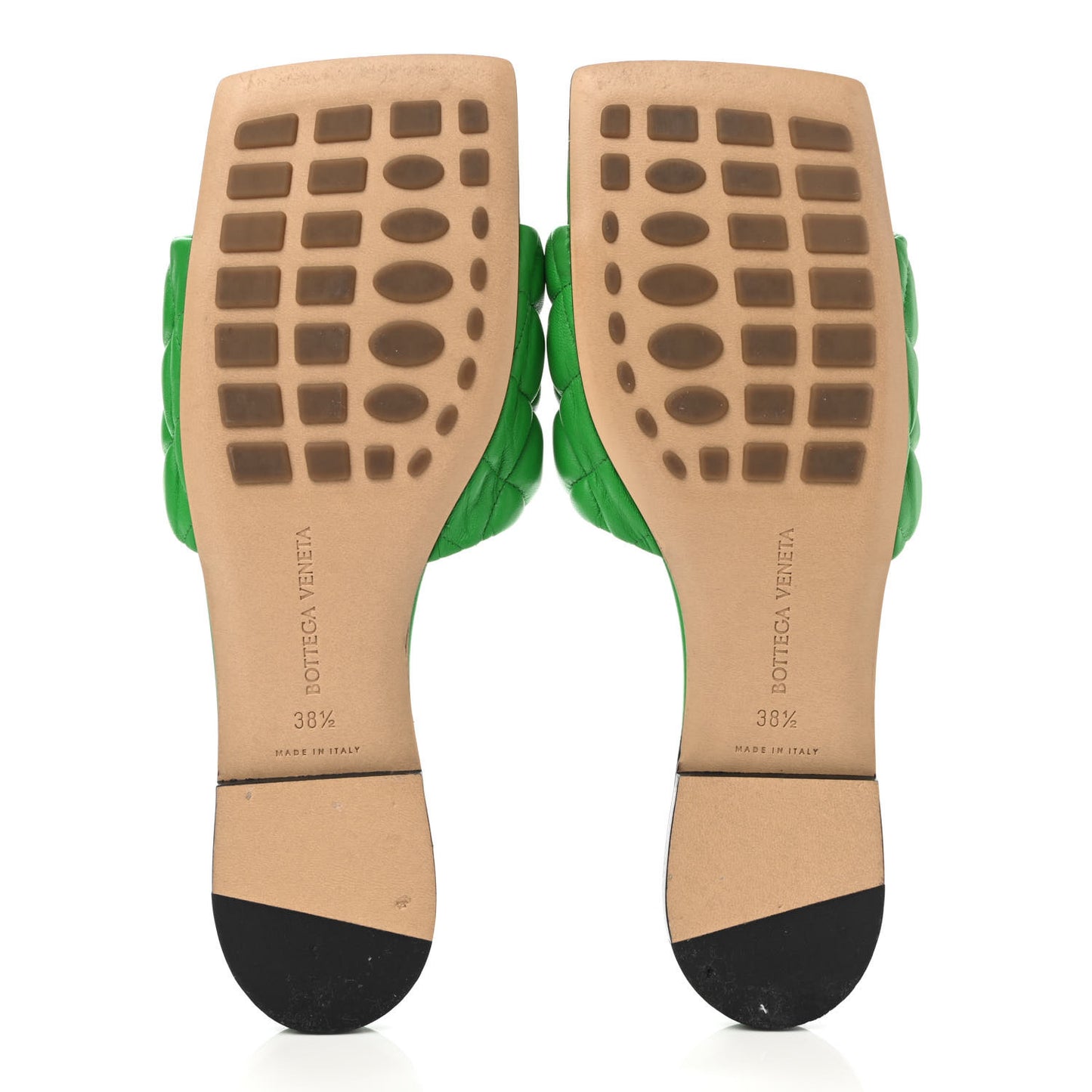 Nappa Matelasse Padded Flat Sandals 38.5 Parakeet