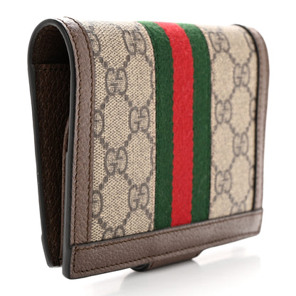 Gucci GG Supreme Monogram Web Ophidia Passport Case Beige New Acero 3 of 8