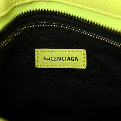 Balenciaga Chevre Silver Metallic Edge Hardware Mini City Acid Green 7 of 20