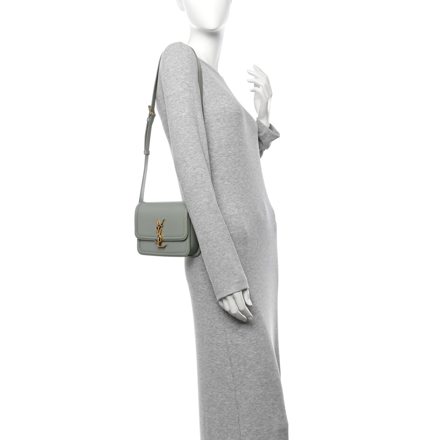 Smooth Calfskin Small Solferino Satchel Acqua