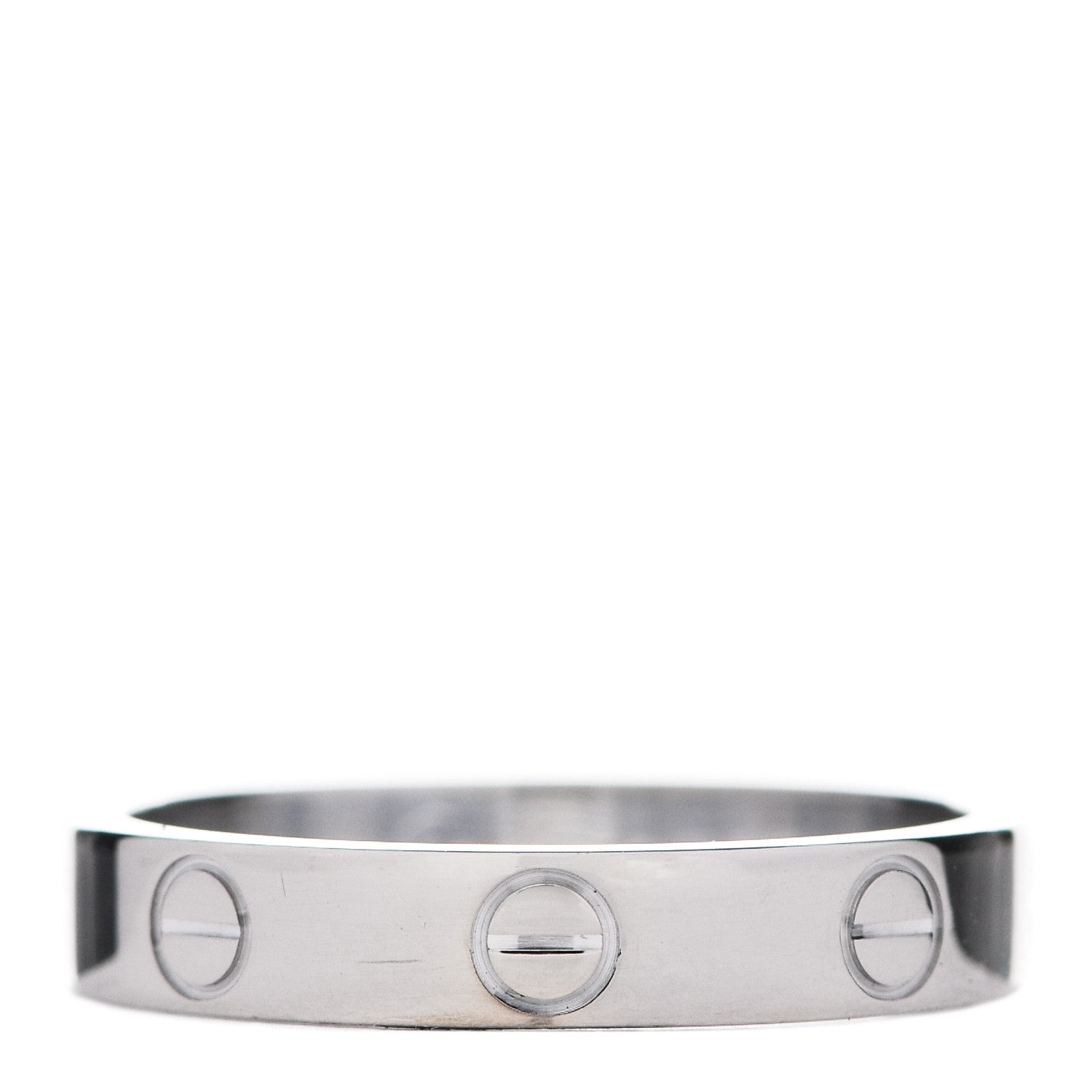 Cartier 18K White Gold 3.5mm LOVE Wedding Band Ring 53 6.5 1 of 6