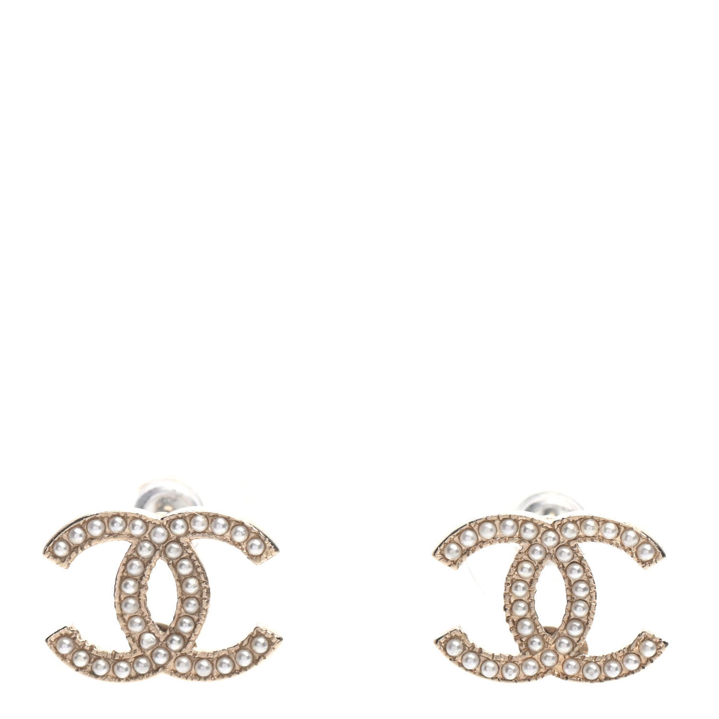 Pearl CC Earrings Light Gold