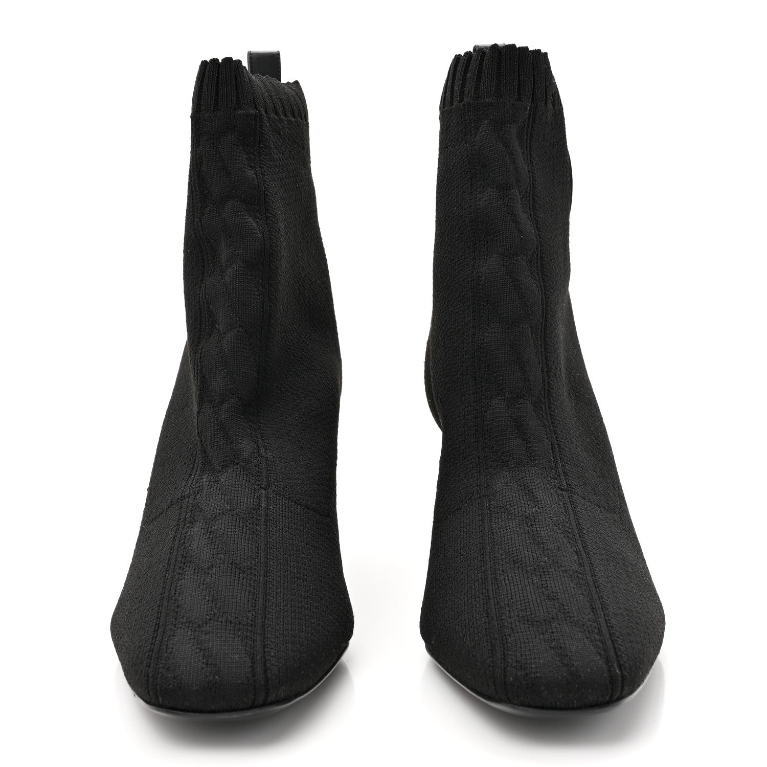Hermes Knit Calfskin Volver 60 Ankle Boots 39.5 Black 2 of 9