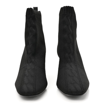 Hermes Knit Calfskin Volver 60 Ankle Boots 39.5 Black 2 of 9