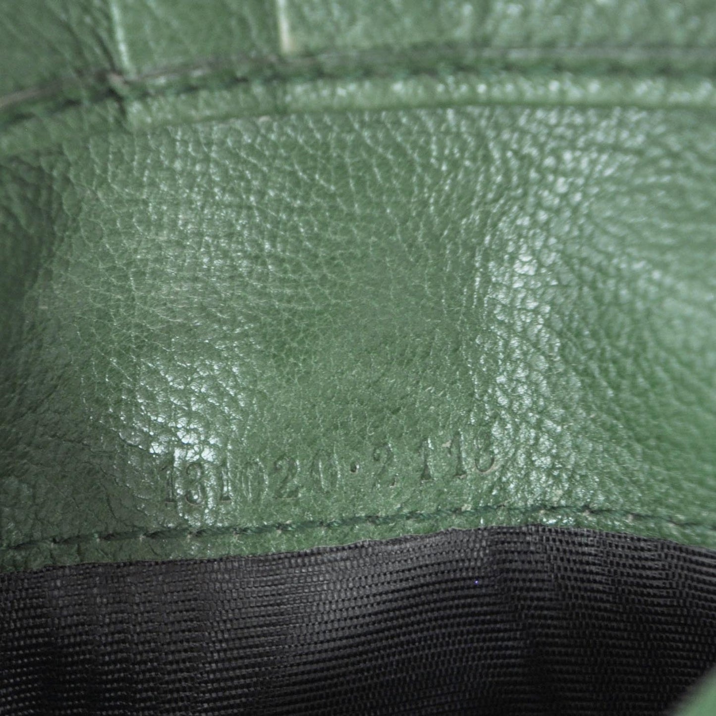Leather Blondie French Wallet Green