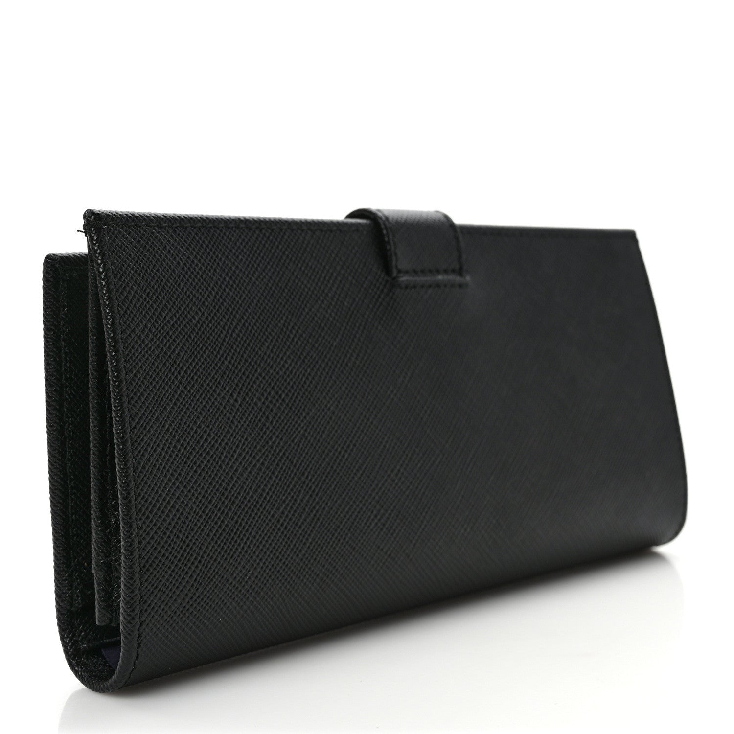 Prada Saffiano Metal Large Wallet Black 3 of 7