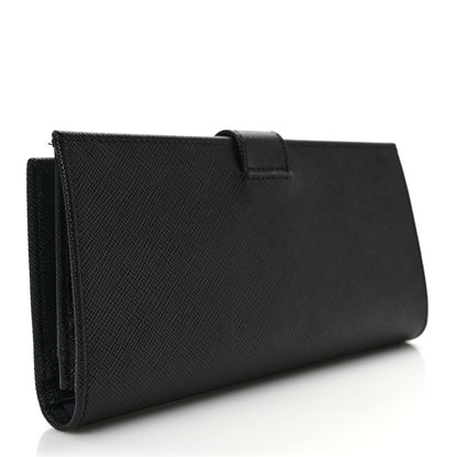 Prada Saffiano Metal Large Wallet Black 3 of 7