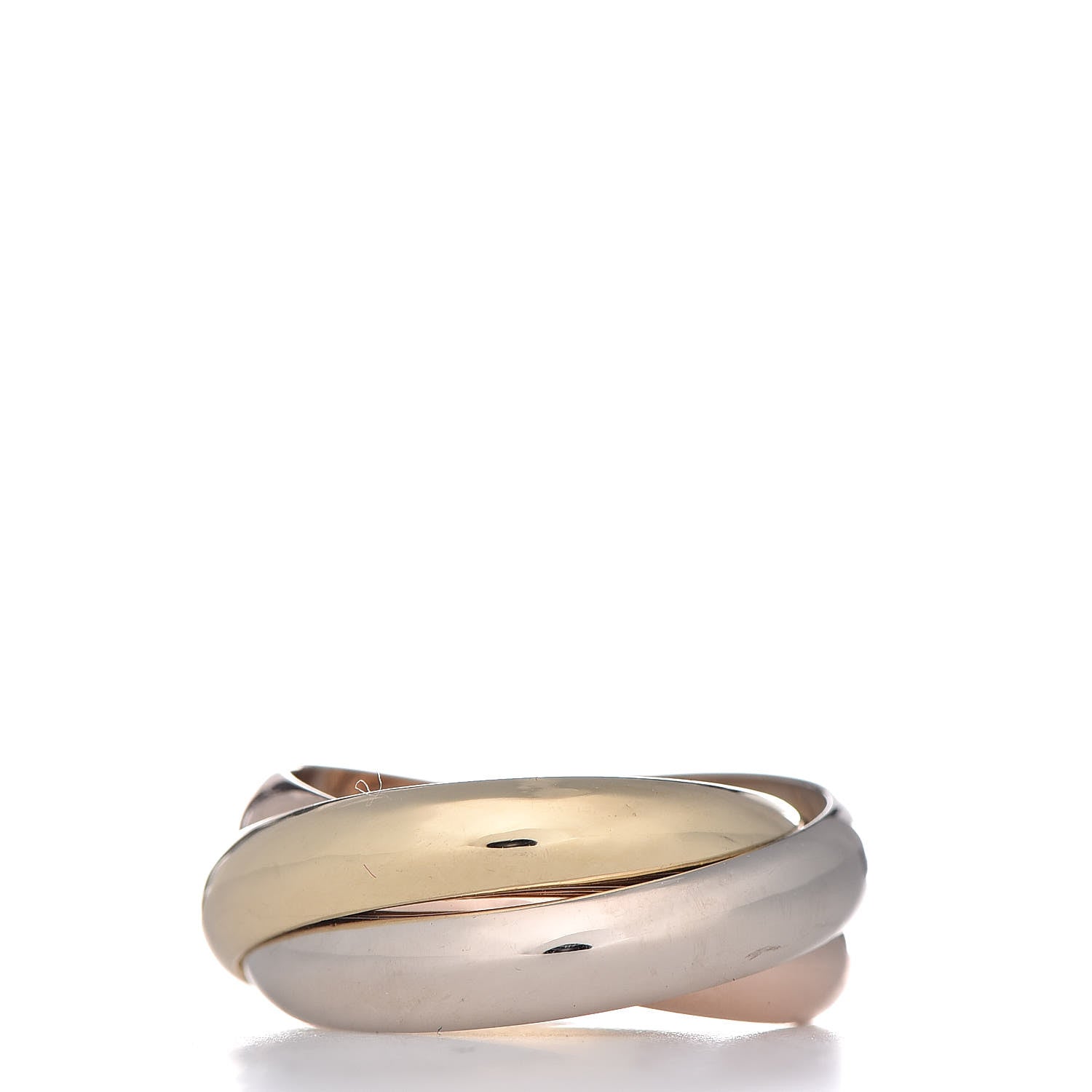 Cartier 18K Pink Yellow White Gold Classic Trinity Ring 51 5.75 4 of 7