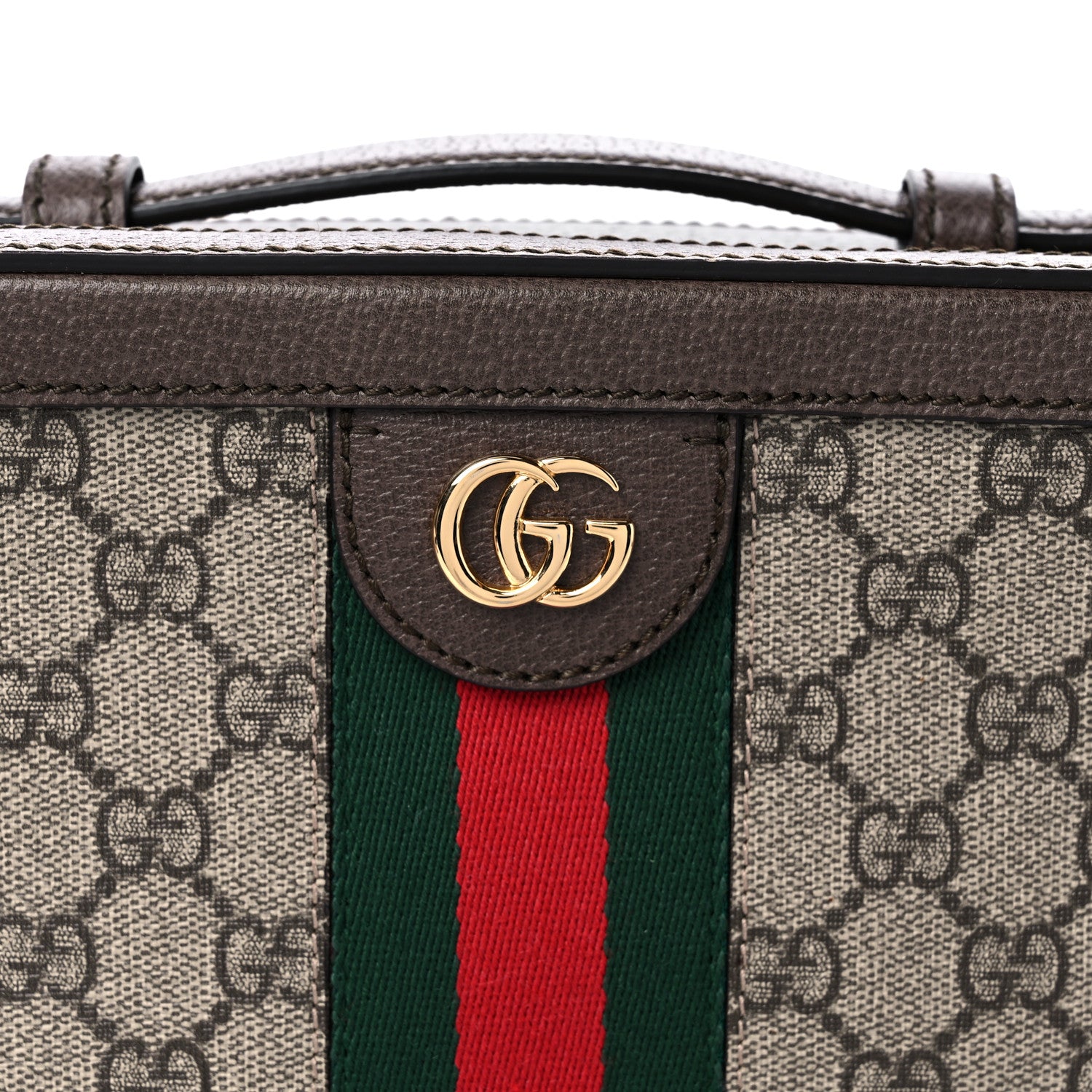 Gucci GG Supreme Web Small Ophidia Top Handle Shoulder Bag Brown 10 of 11