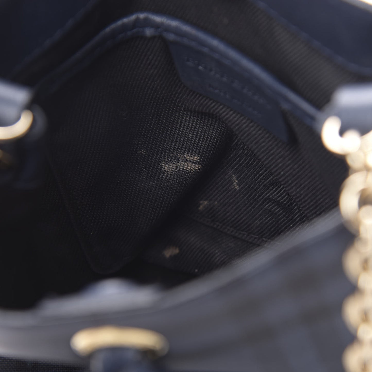 Overdyed Canvas Horseferry Check Baby Bucket Bag Blue Carbon