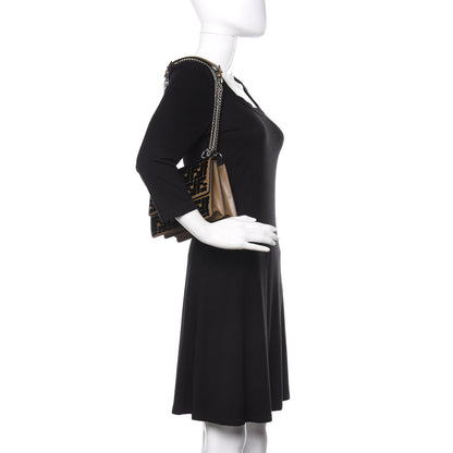 Fendi Calfskin FF Reloaded Small Kan I Shoulder Bag Maya Black 2 of 11