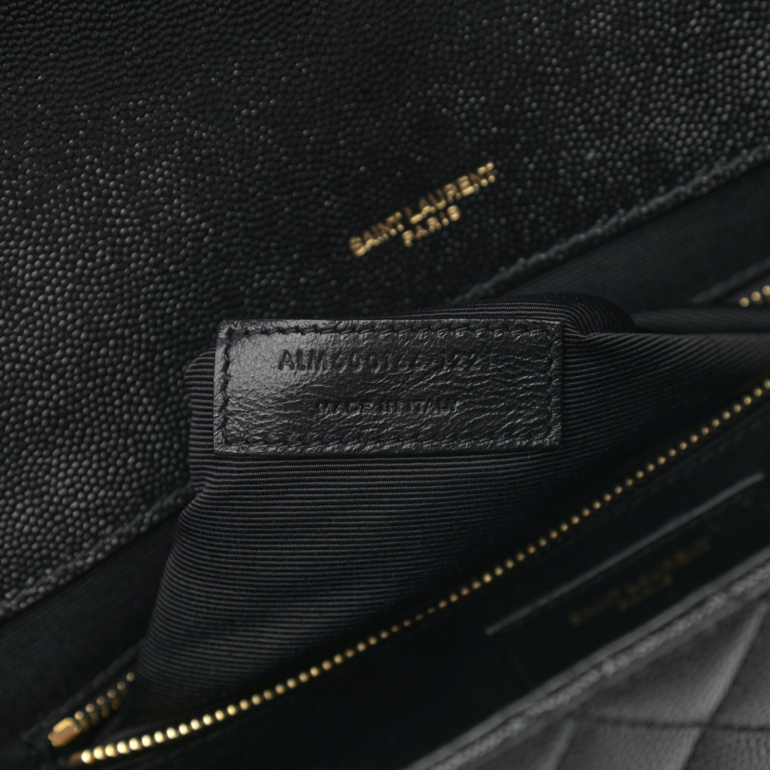 Saint Laurent Grain De Poudre Textured Mixed Matelasse Large Triquilt Monogram Satchel Black 7 of 10
