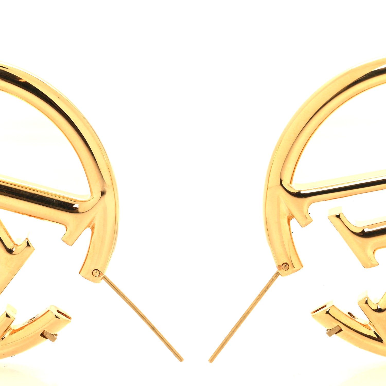 Louis Vuitton Metal Louise Hoop Earrings Gold 3 of 4