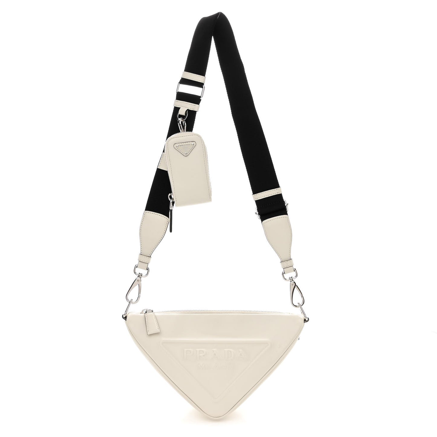 Grace Lux Triangle Shoulder Bag White