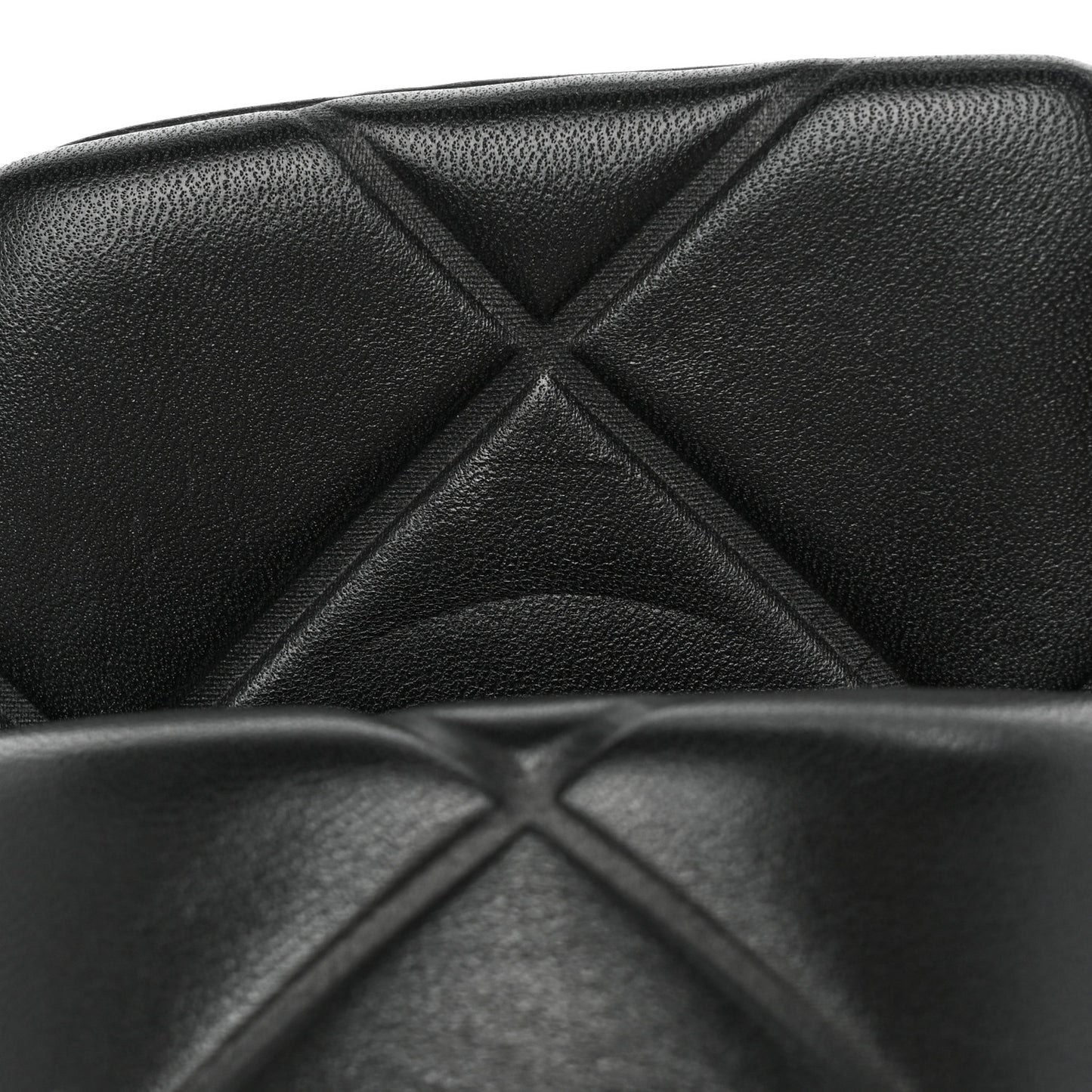 Nappa Quilted Rubber Lido Flat Sandals 39.5 Black