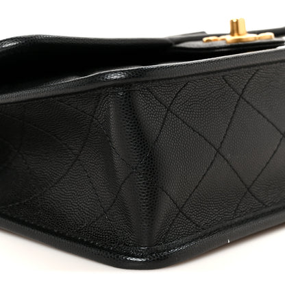 Chanel Caviar Quilted School Memory Small Top Handle Flap Black 11 of 12