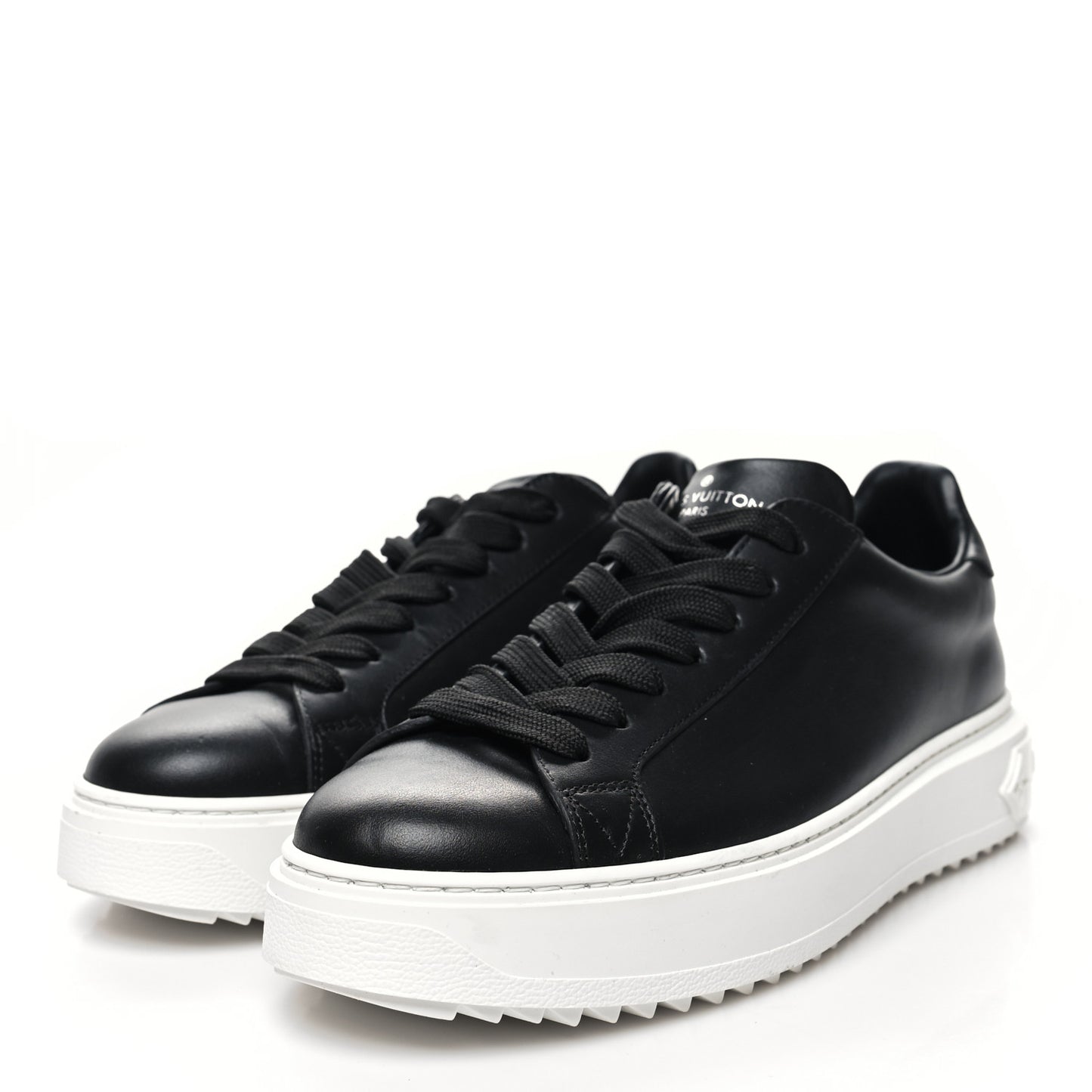 Calfskin Time Out Sneakers 38.5 Black