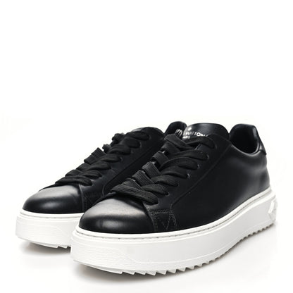 Louis Vuitton Calfskin Time Out Sneakers 38.5 Black 3 of 8