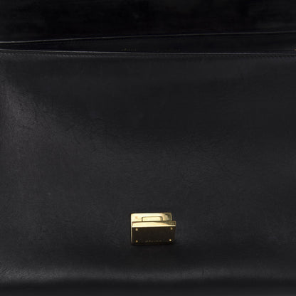 Celine Smooth Calfskin Suede Medium Bi-Color Trapeze Black 8 of 16