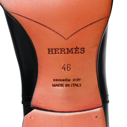 Hermes Calfskin Mens Philip Oxford 46 Black 6 of 11