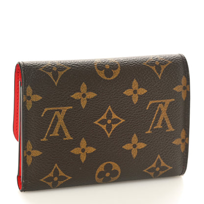 Louis Vuitton Monogram Flower Lock Compact Wallet Coquelicot 3 of 7