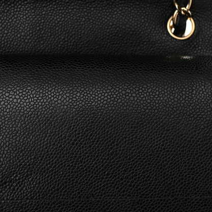 Chanel Caviar Quilted Jumbo Double Flap Black 15 of 21