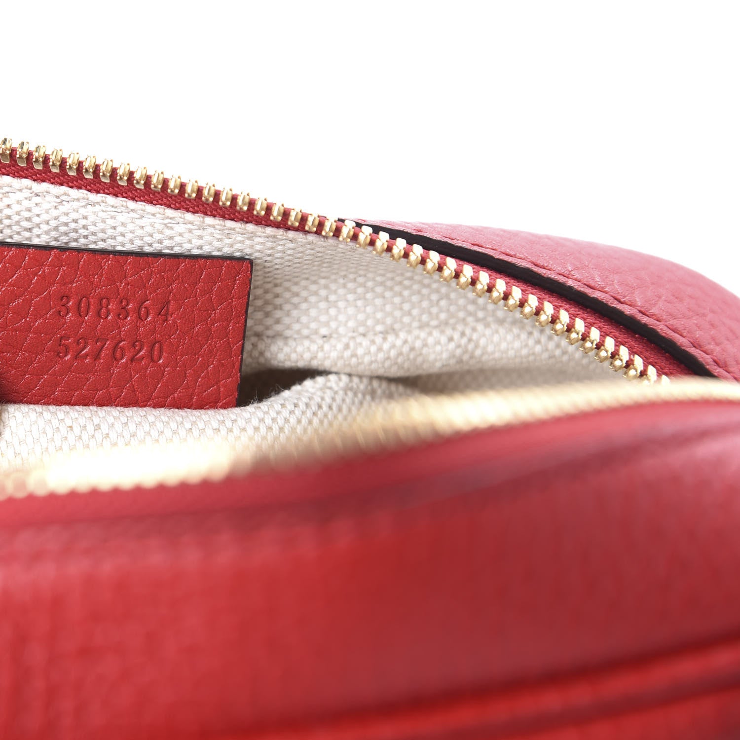 Gucci Pebbled Calfskin Small Soho Disco Bag Tabasco Red 9 of 10