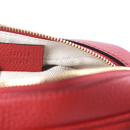 Gucci Pebbled Calfskin Small Soho Disco Bag Tabasco Red 9 of 10