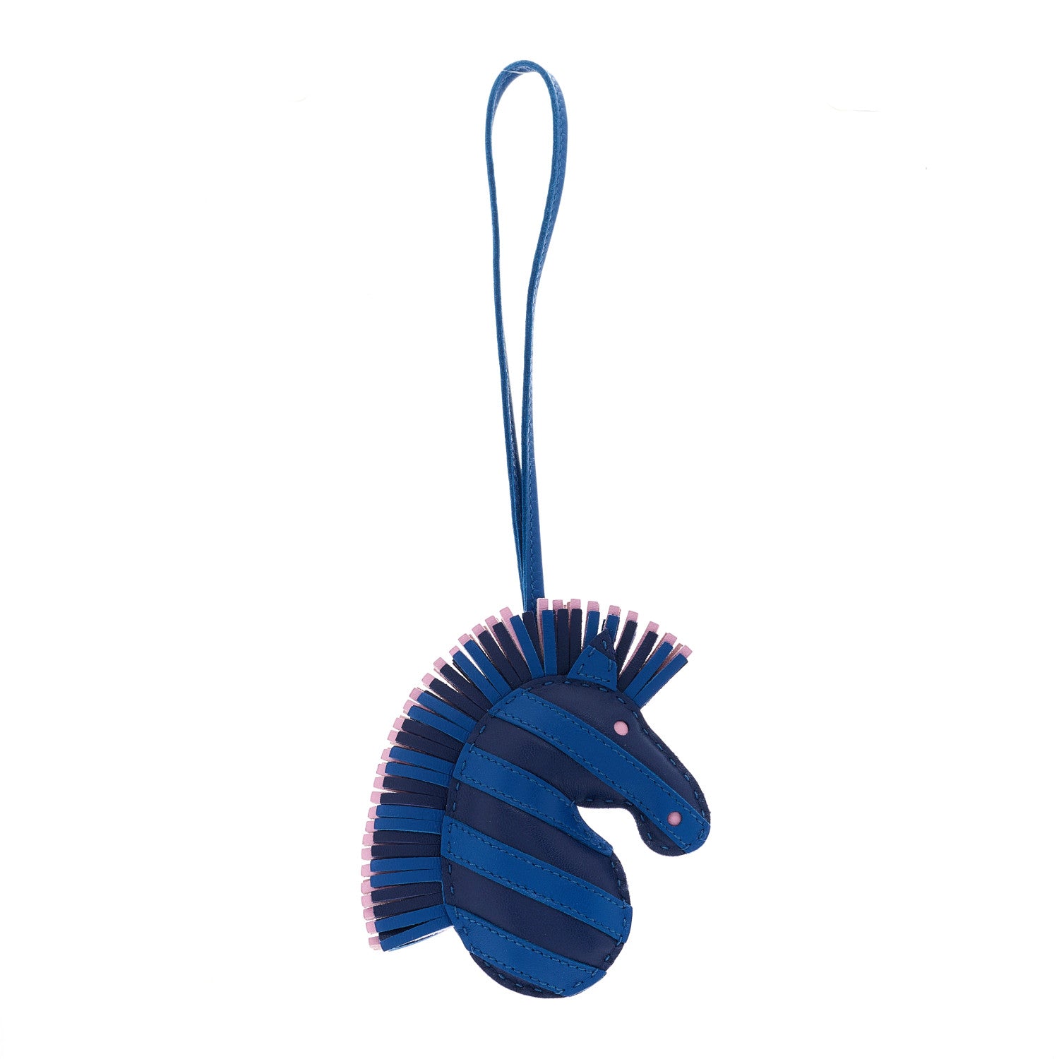 Hermes Milo Lambskin Geegee Savannah Bag Charm Bleu Saphir Bleu France Mauve Sylvestre 2 of 3
