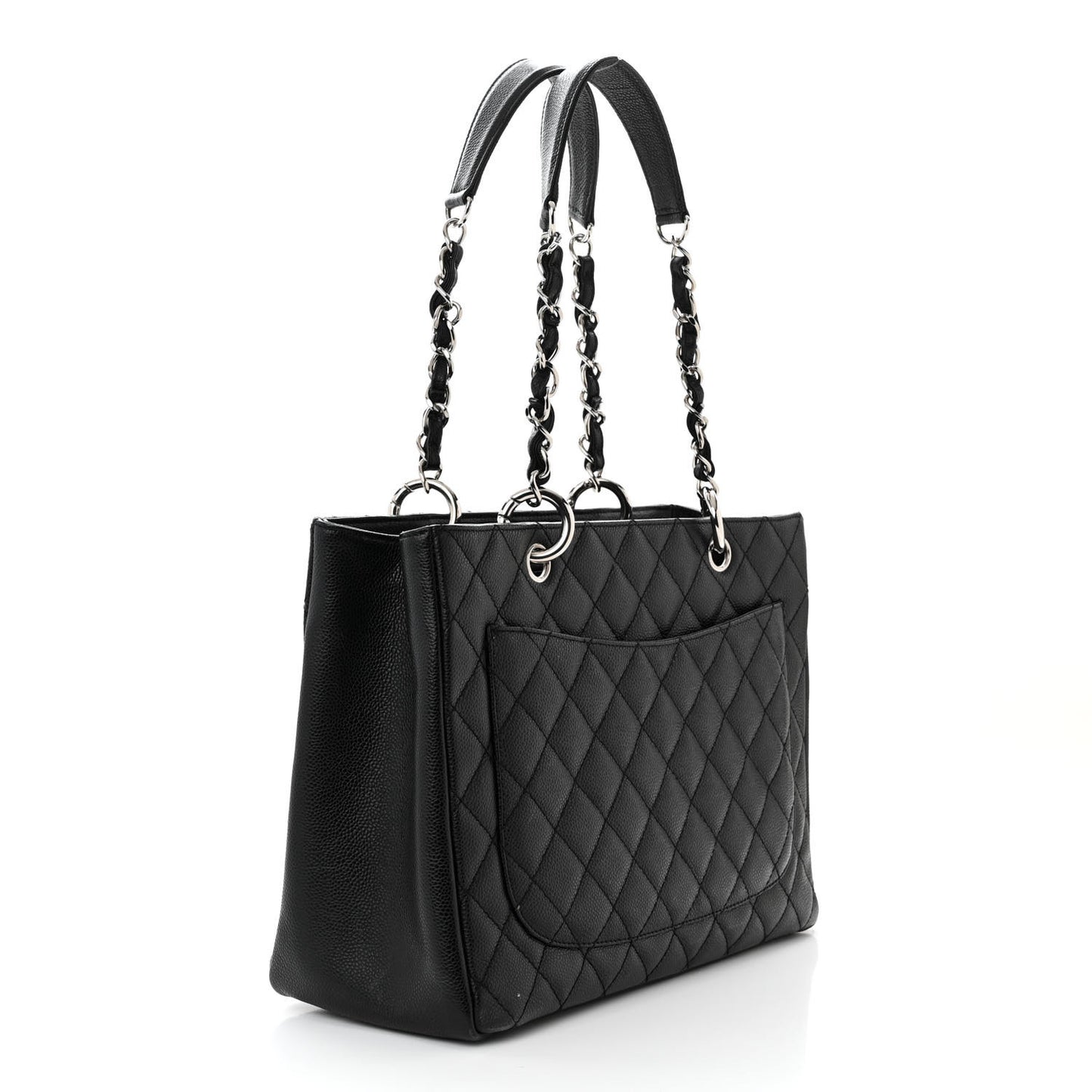 Caviar Quilted Grand Shopping Tote GST Black
