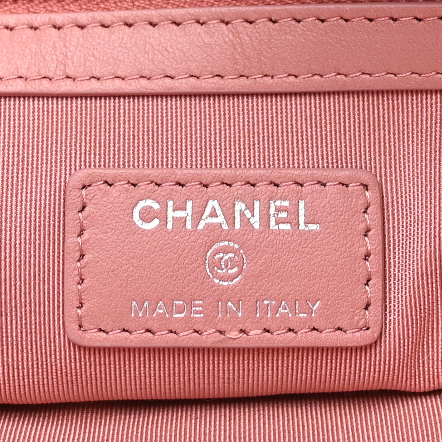 Chanel Ombre Patent Calfskin Quilted Medium Cosmetic Case Pink White 6 of 7