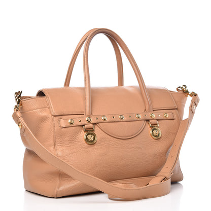 Versace Deerskin Large Signature Tote Camel 4 of 17