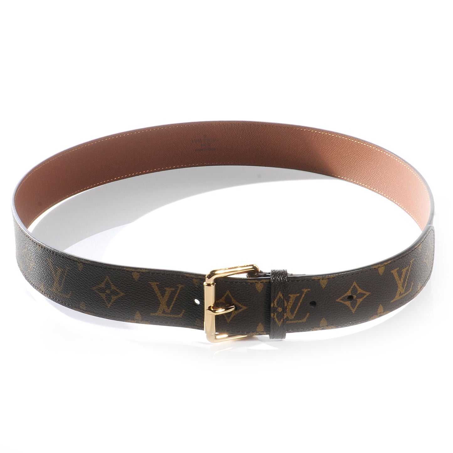 Monogram Belt Gold Buckle 95 38