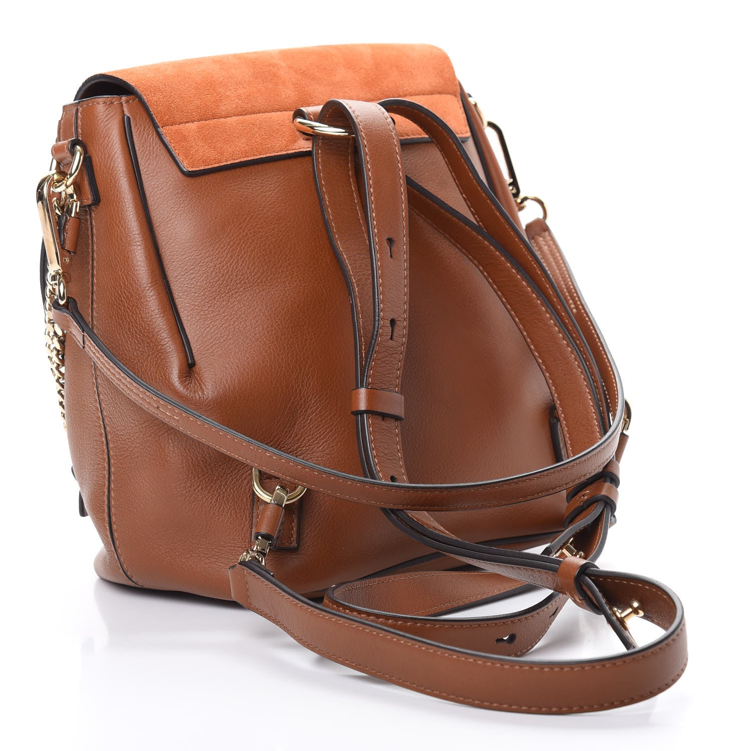 Chloe Suede Calfskin Small Faye Backpack Tan 2 of 10