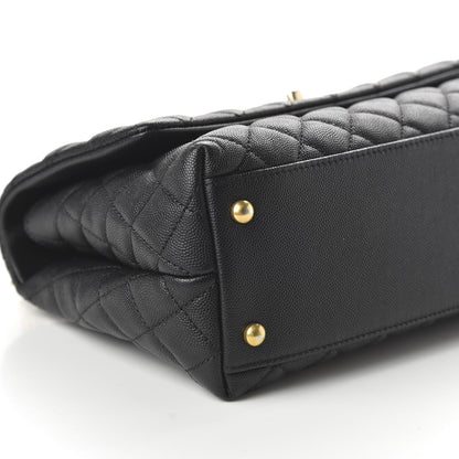 Chanel Caviar Quilted Small Coco Handle Flap Black 6 of 11
