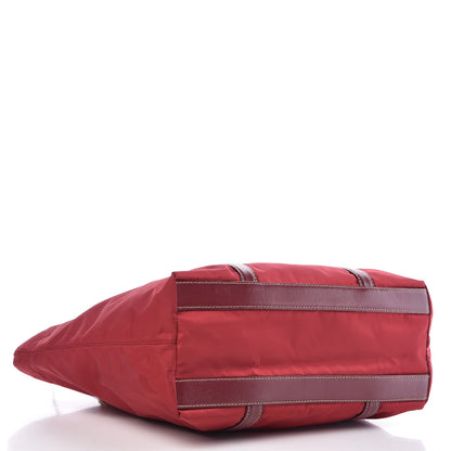 Prada Tessuto Nylon Saffiano Tote Red 4 of 10
