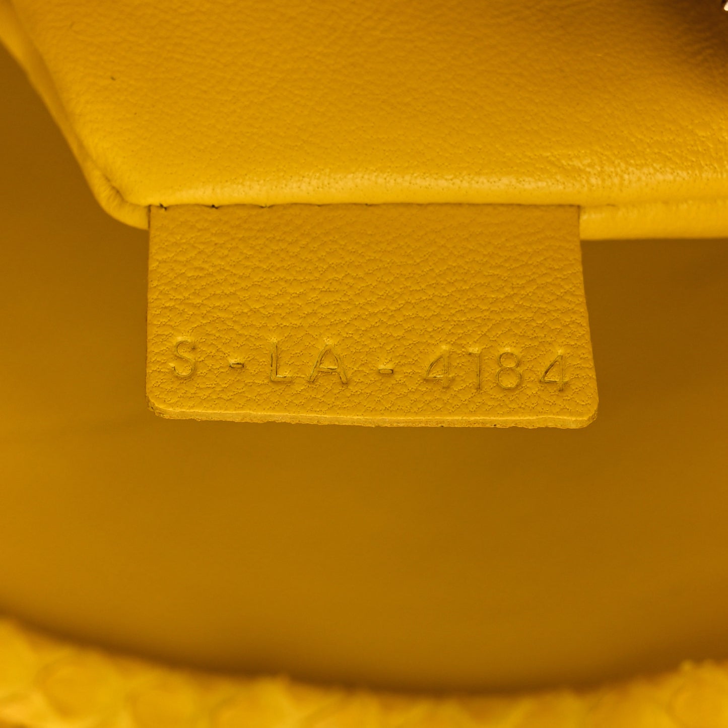 Snakeskin Medium Phantom Luggage Yellow