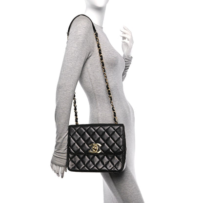 Chanel Lambskin Quilted Medium Square Flap Bag Black 2 of 13