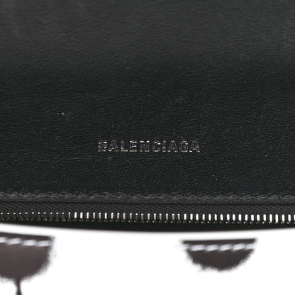 Balenciaga Smooth Calfskin Spray Polka Dot Small Hourglass Top Handle Bag White Black 6 of 10