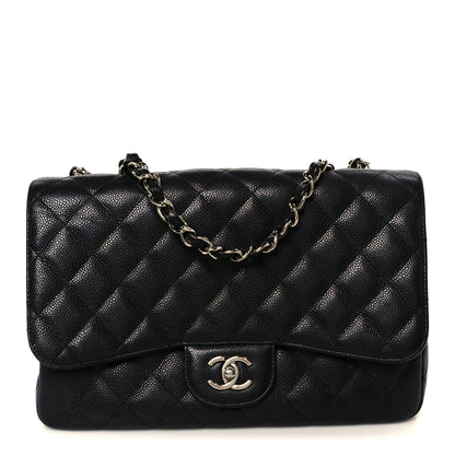 Chanel Caviar Quilted Jumbo Single Flap Black 1 of 12